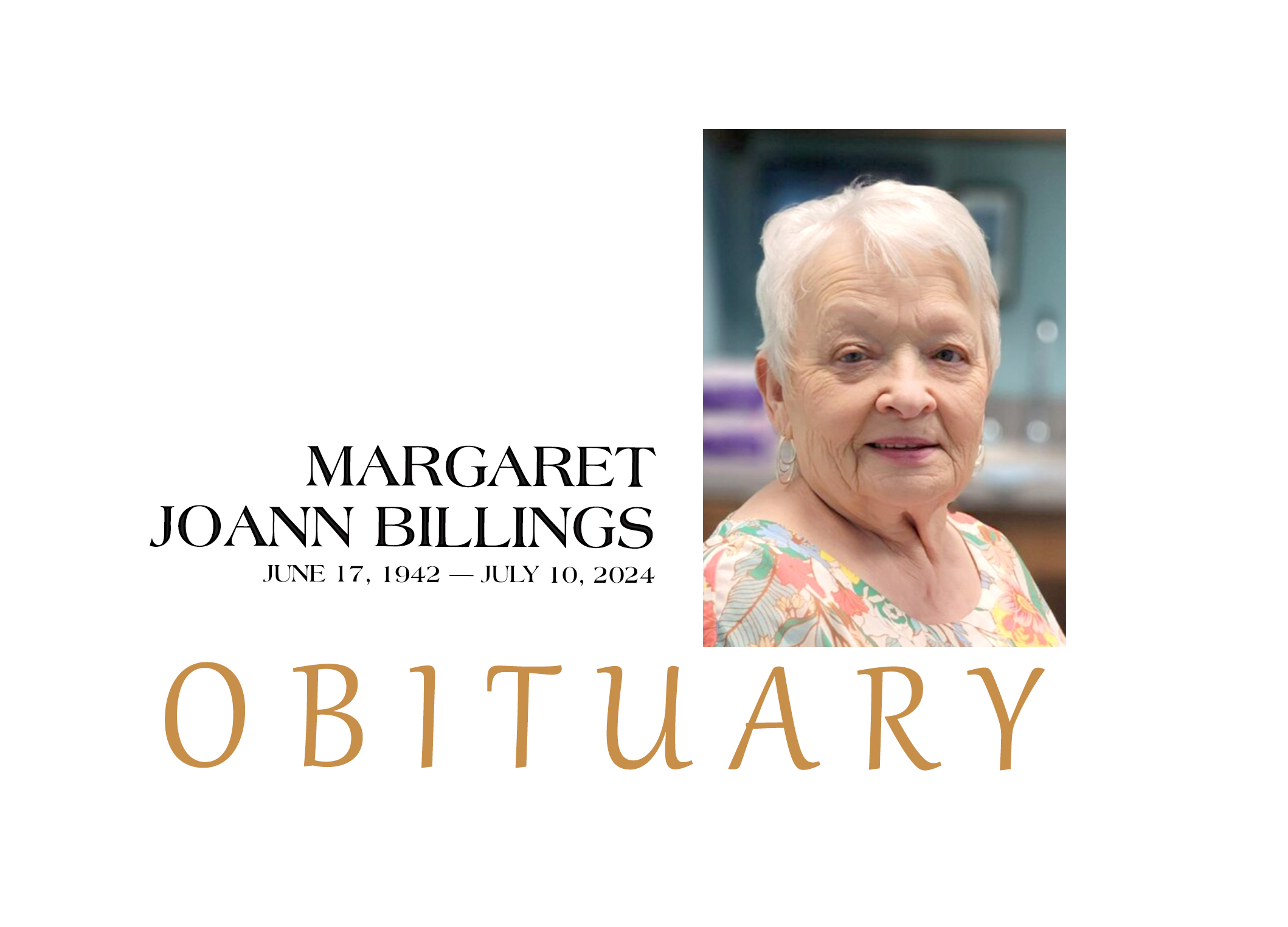 OBITUARY: MARGARET JOANN BILLINGS | The Canadian Record